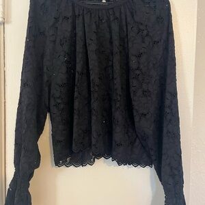 Black Lace Women's Top